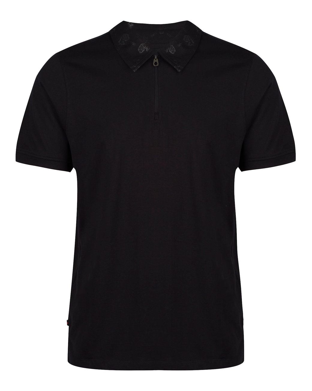 Luke 1977 Black Henderson Zip Neck Polo for men