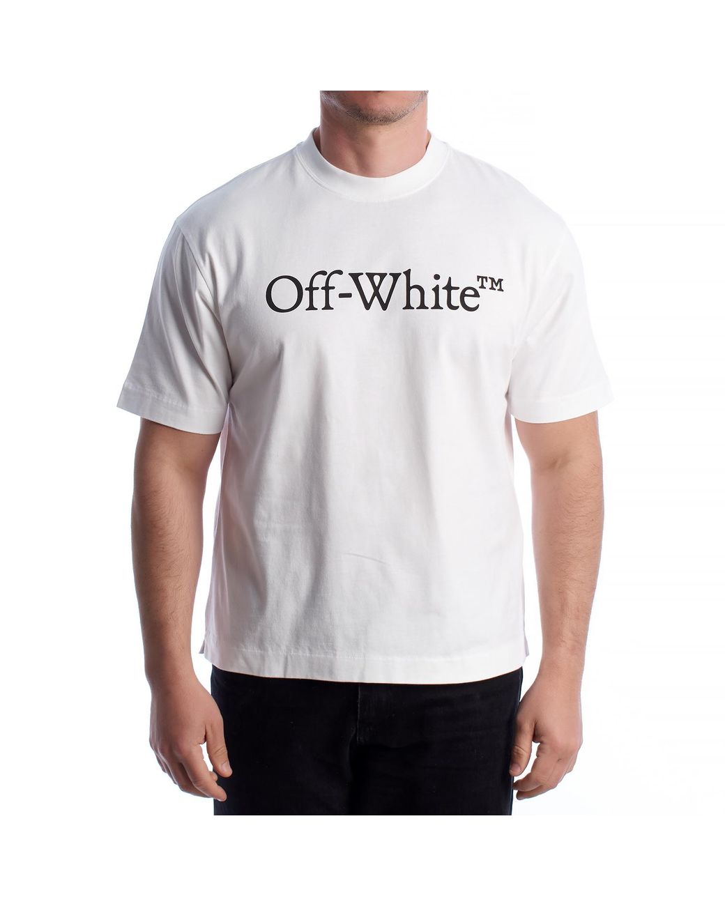 Off-White c/o Virgil Abloh White Big Bookish Short Sleeve T-Shirt Omaa120C99Jer0080110 for men