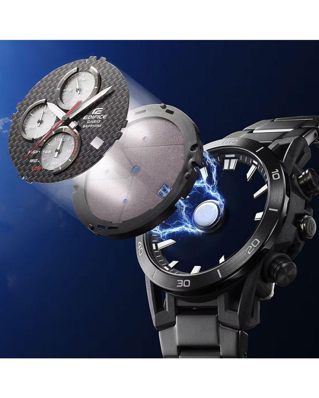 G-Shock Black Solar Chronograph Watch for men