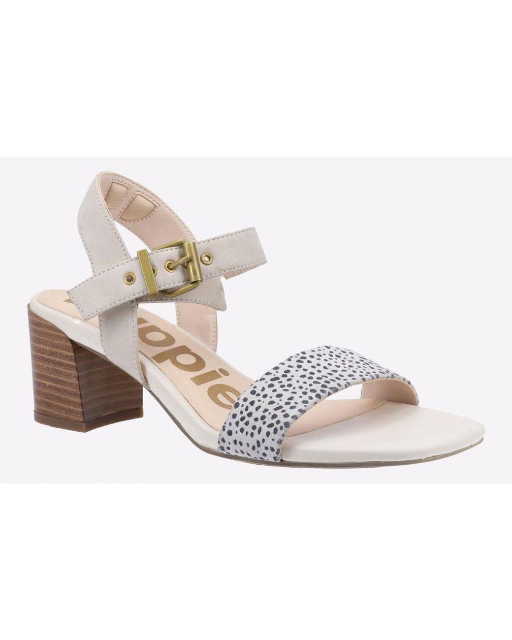 Hush Puppies White Leila Memory Foam Heels