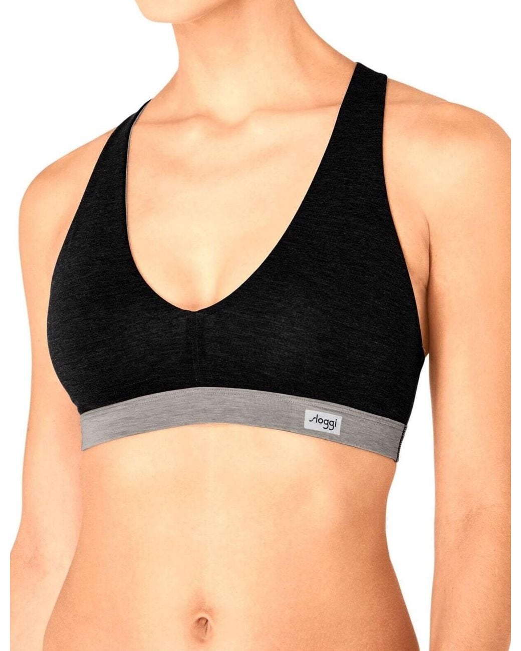 Sloggi Black 10190366 Move Flow Bralette Crop Bra Top