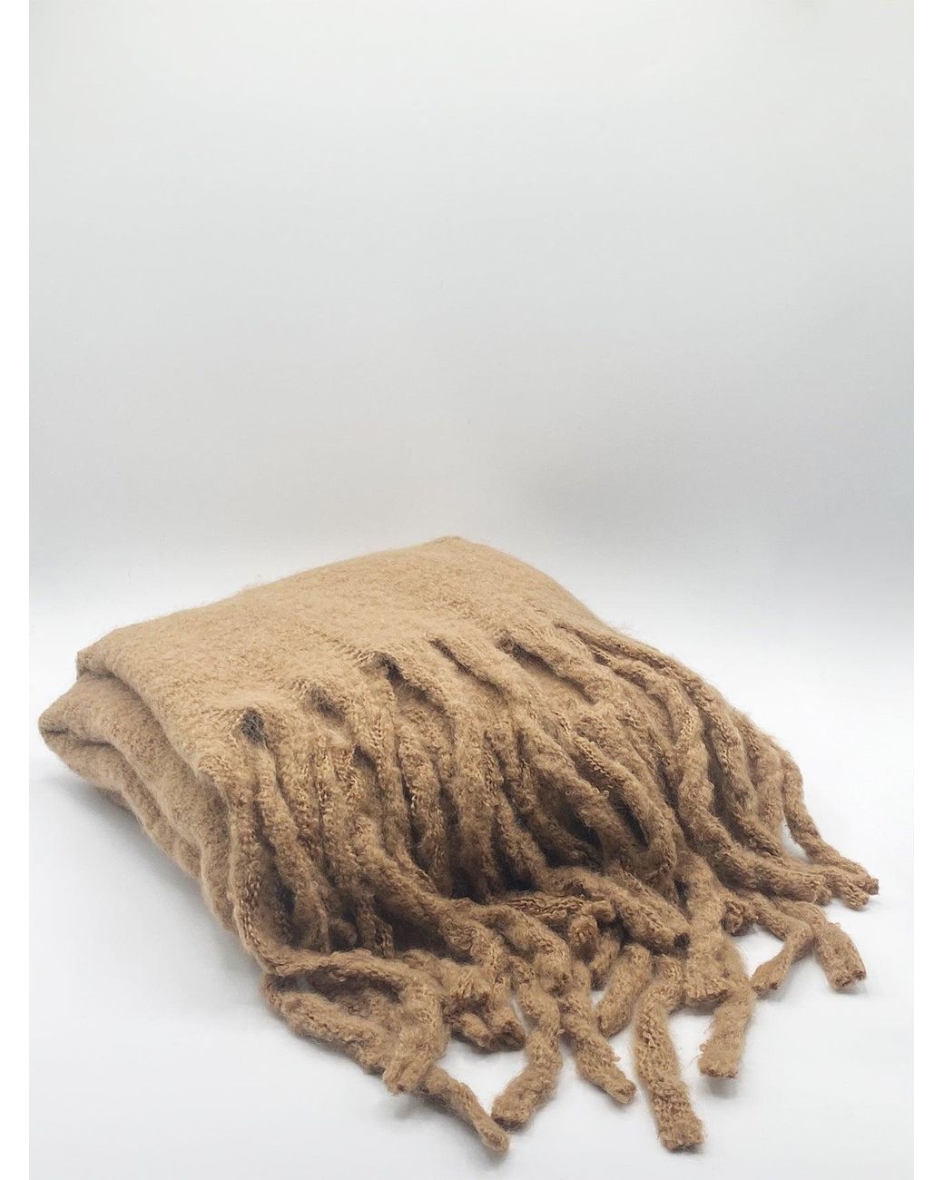 SVNX Natural Knitted Scarf With Tassels