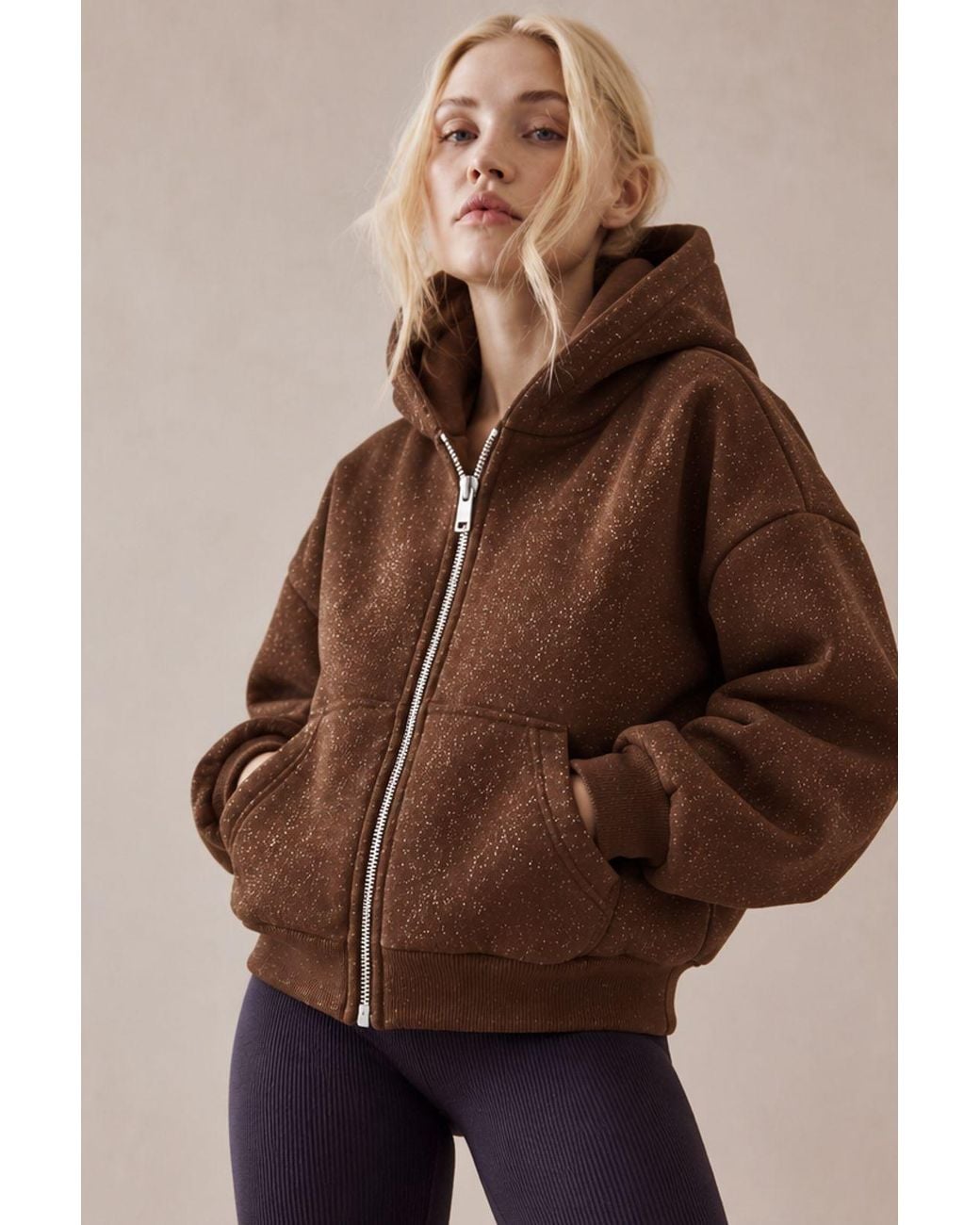 MixRay Brown Pullover Hoodie
