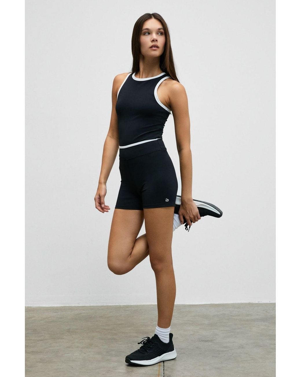 Grimelange Black Fitted Long Sleeve Active Top