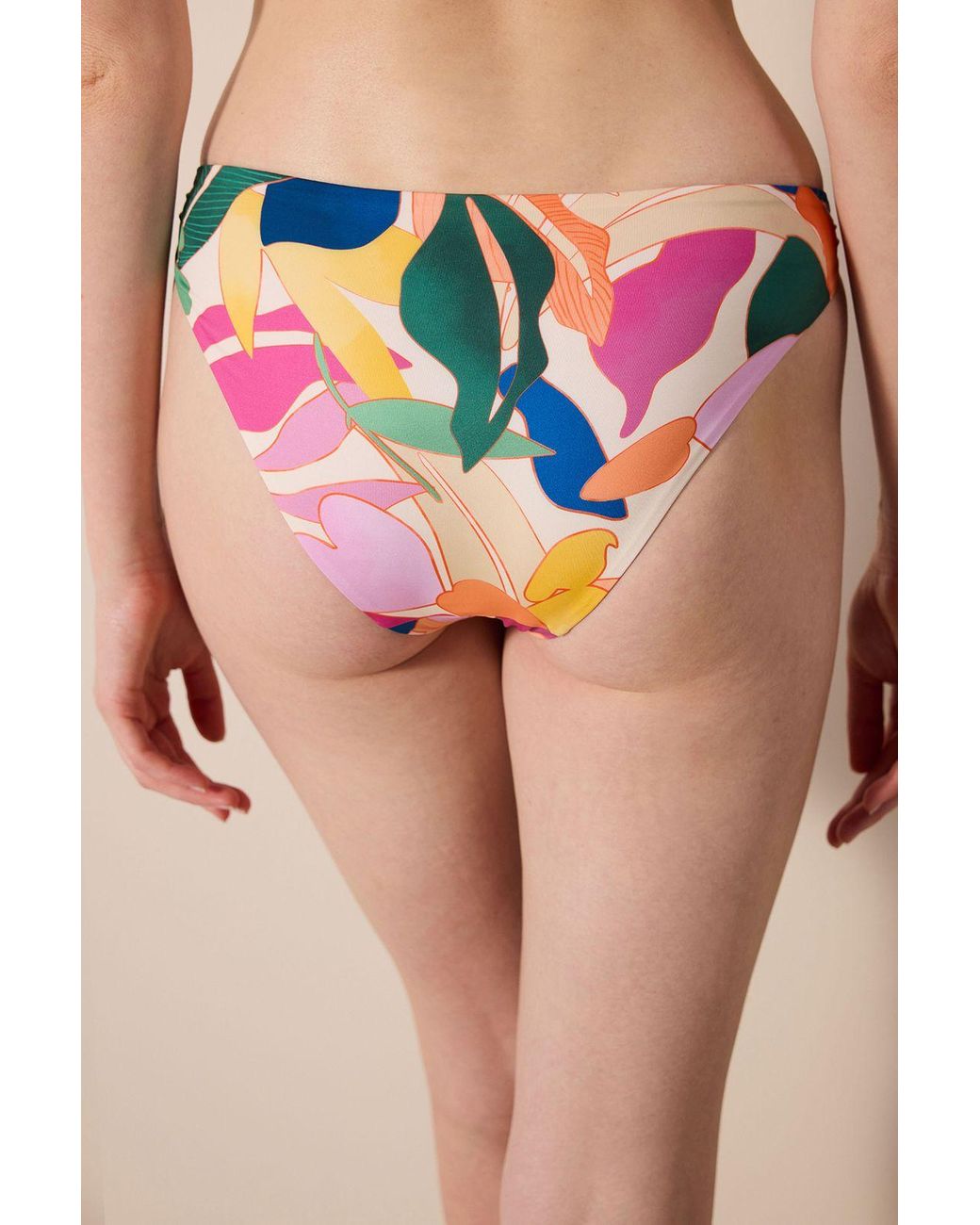 Penti Green Mid-Waist Tropical Hipster Bikini Bottoms