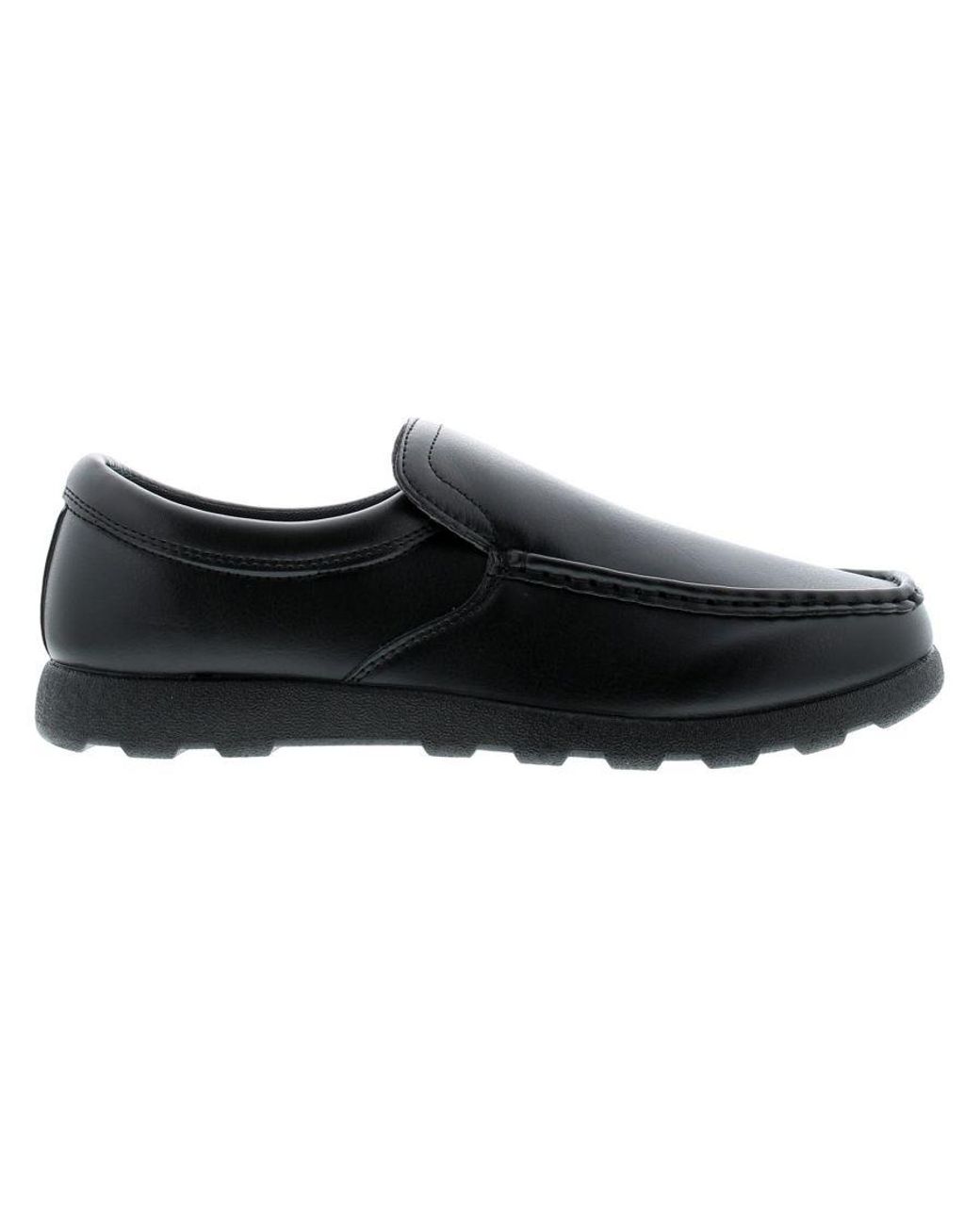 Rockstorm Black Smart Shoes Valley Slip On Pu for men