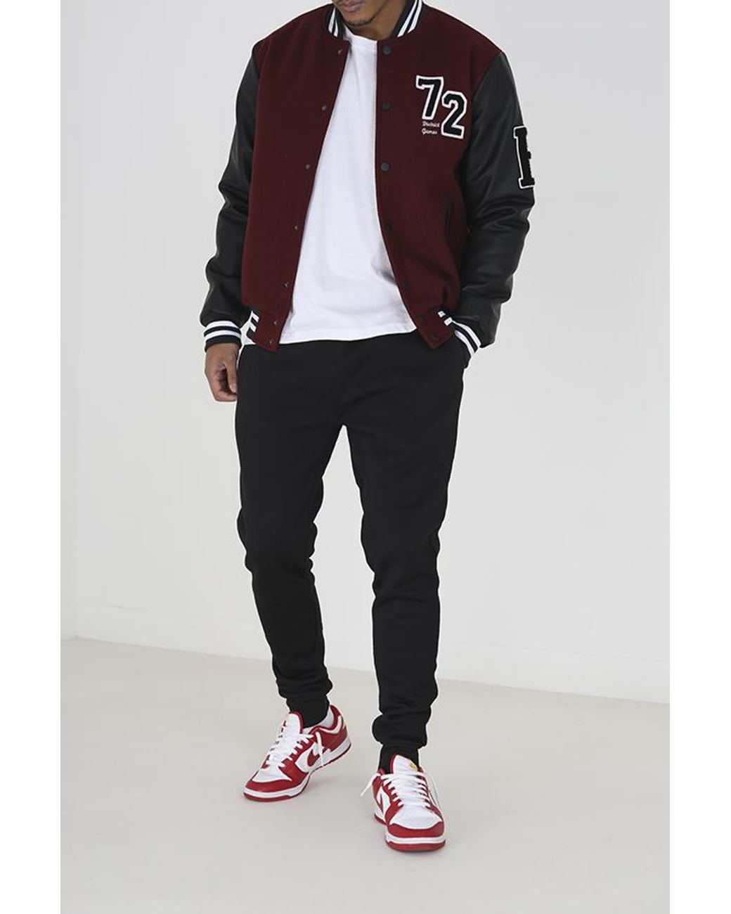Brave Soul White 'Tyrell' Slim Fit Cuffed Joggers for men