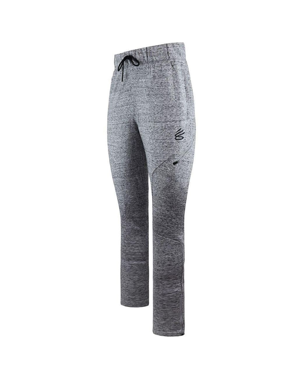 Under Armour Gray Curry Track Pants Cotton for men
