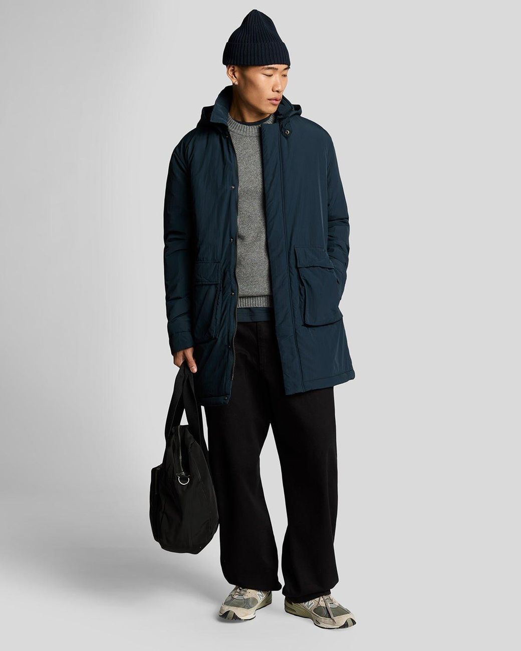Lyle & Scott Gewatteerde Parka in het Blue voor heren