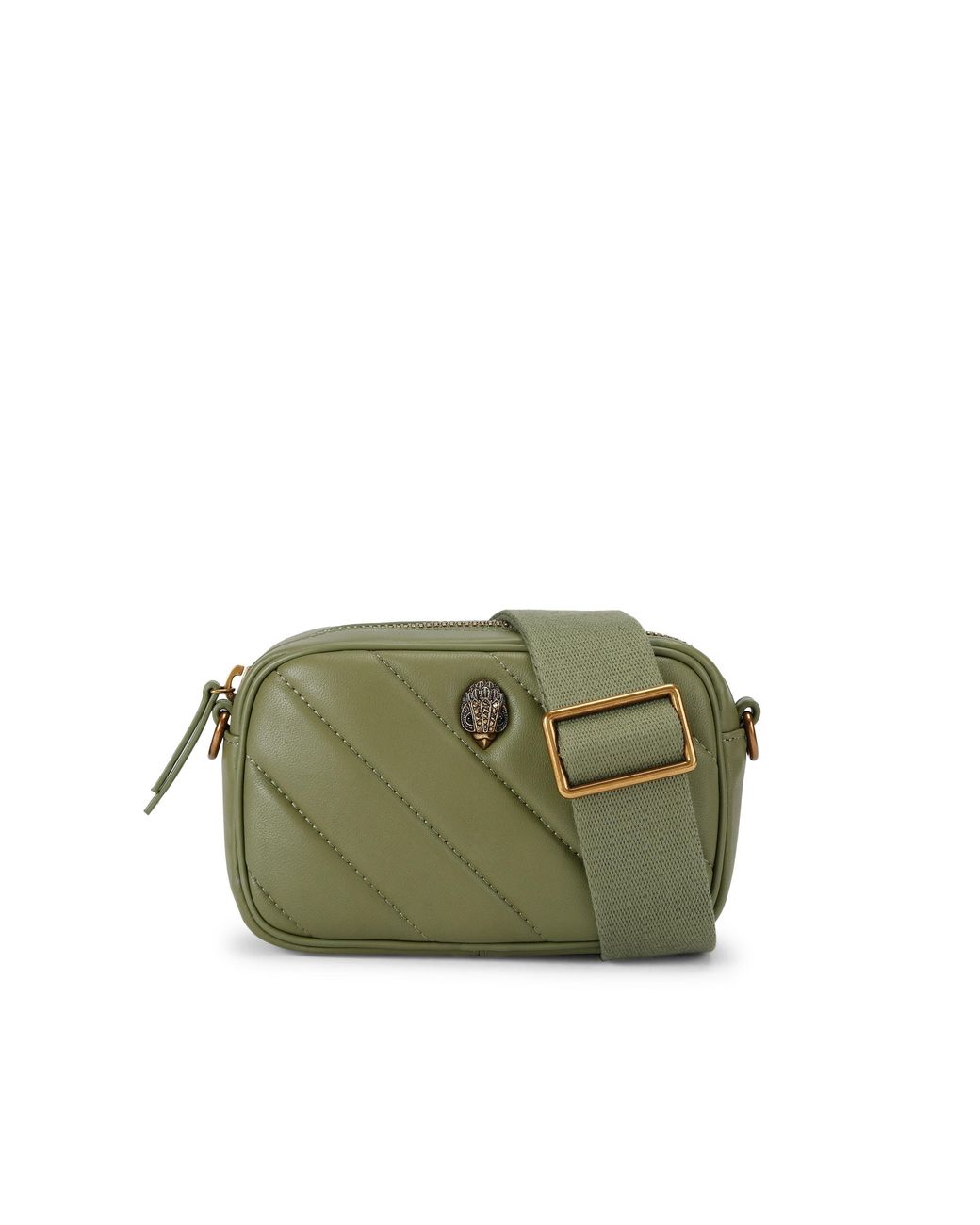 Kurt Geiger Green Leather Soho Sm Camera Bag