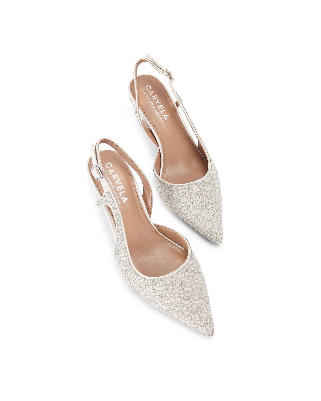 Carvela Kurt Geiger White Alina Sling Heels