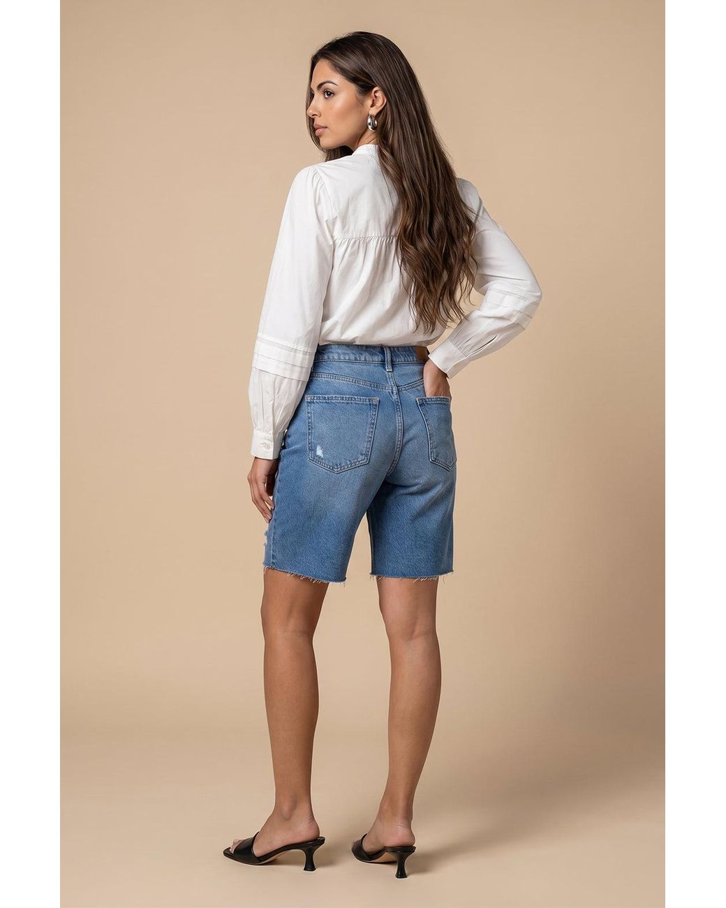 Urban Bliss Blue Embroidery Shirt