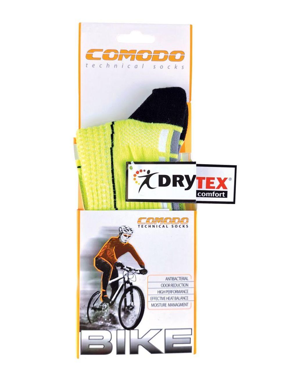Comodo Yellow High Vis Neon Cycling Socks For Bike for men