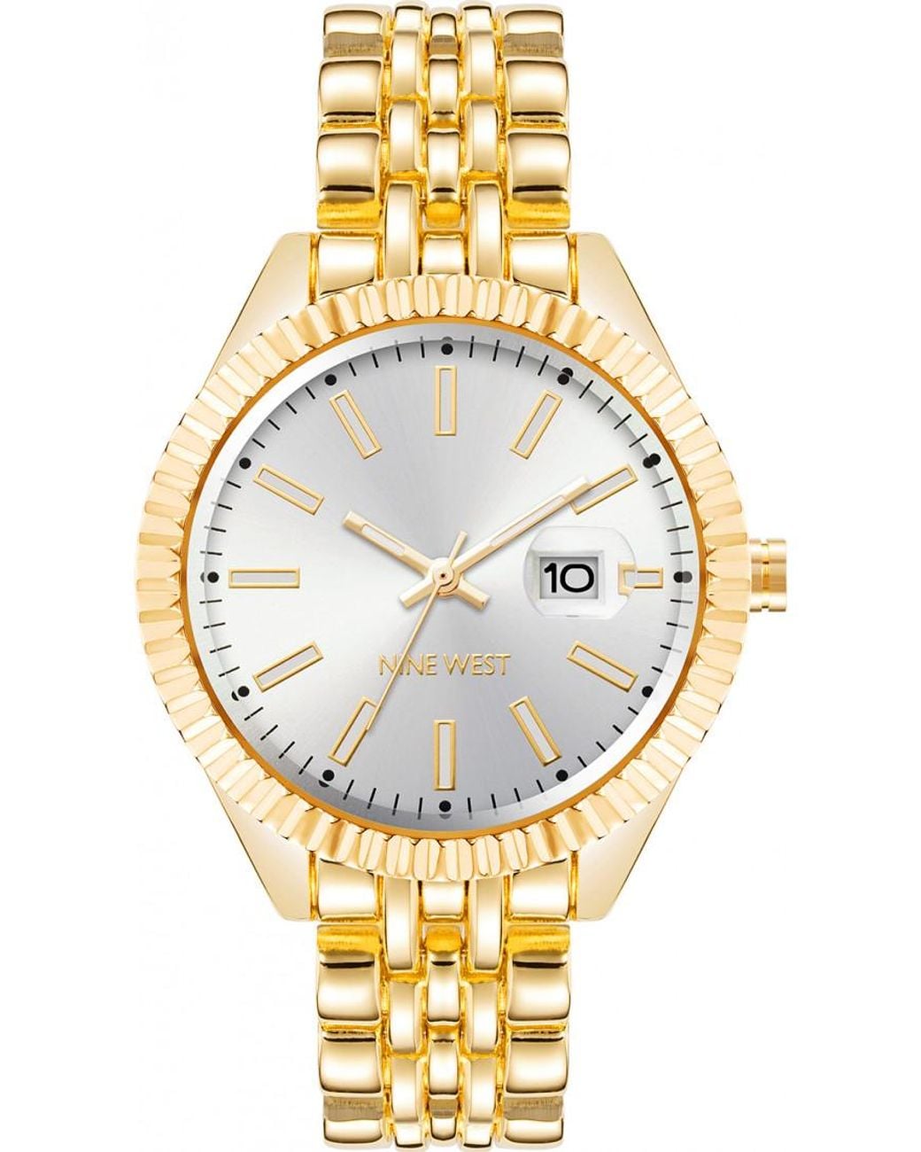 Nine West Metallic Nw-2660Svgb Ladies Watch