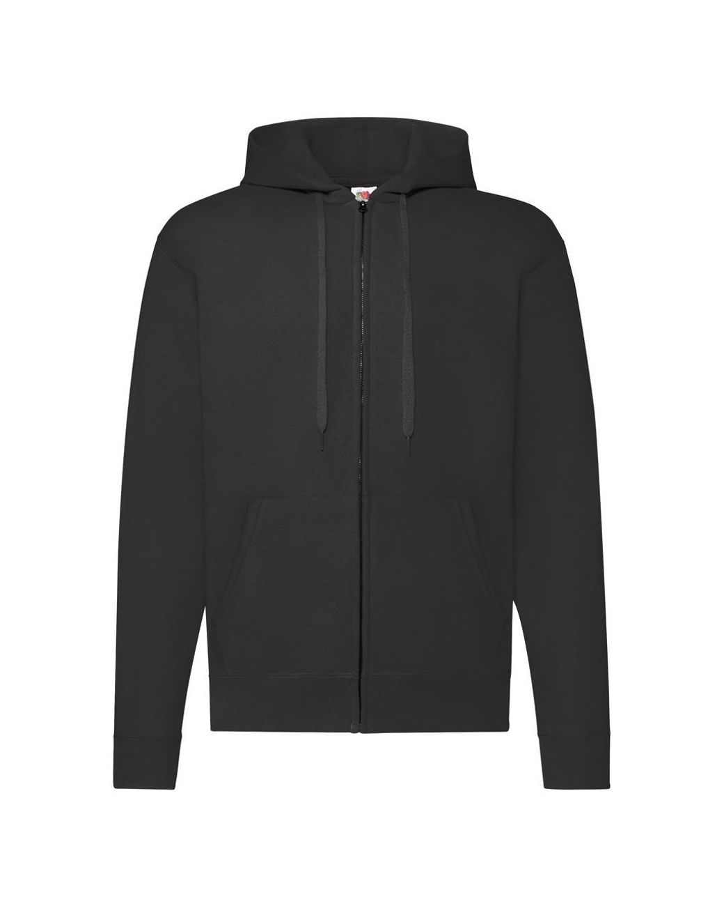 Fruit Of The Loom Black Classic Zipped Hoodie for men