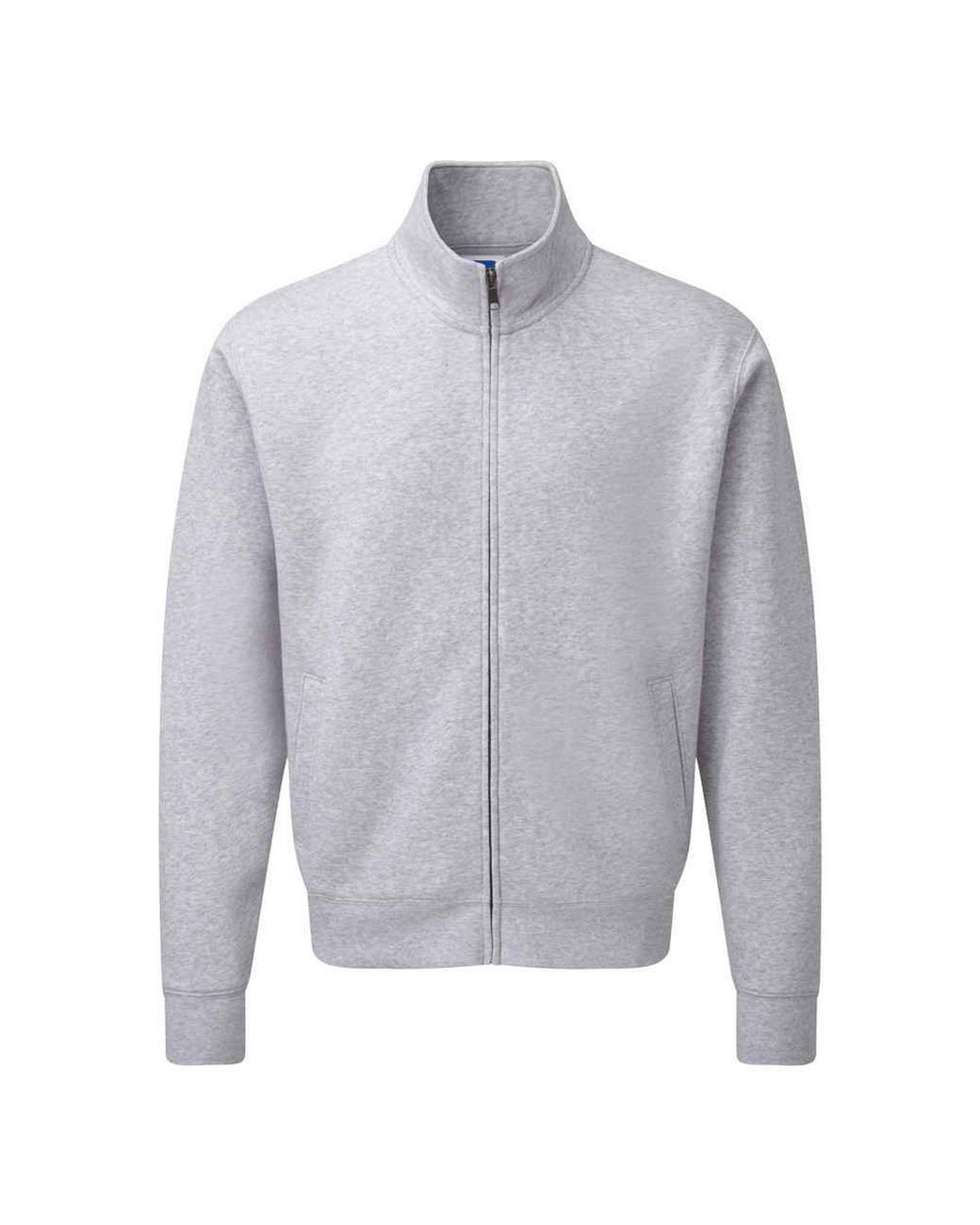 Russell Gray Authentic Sweat Jacket (Light Oxford) for men