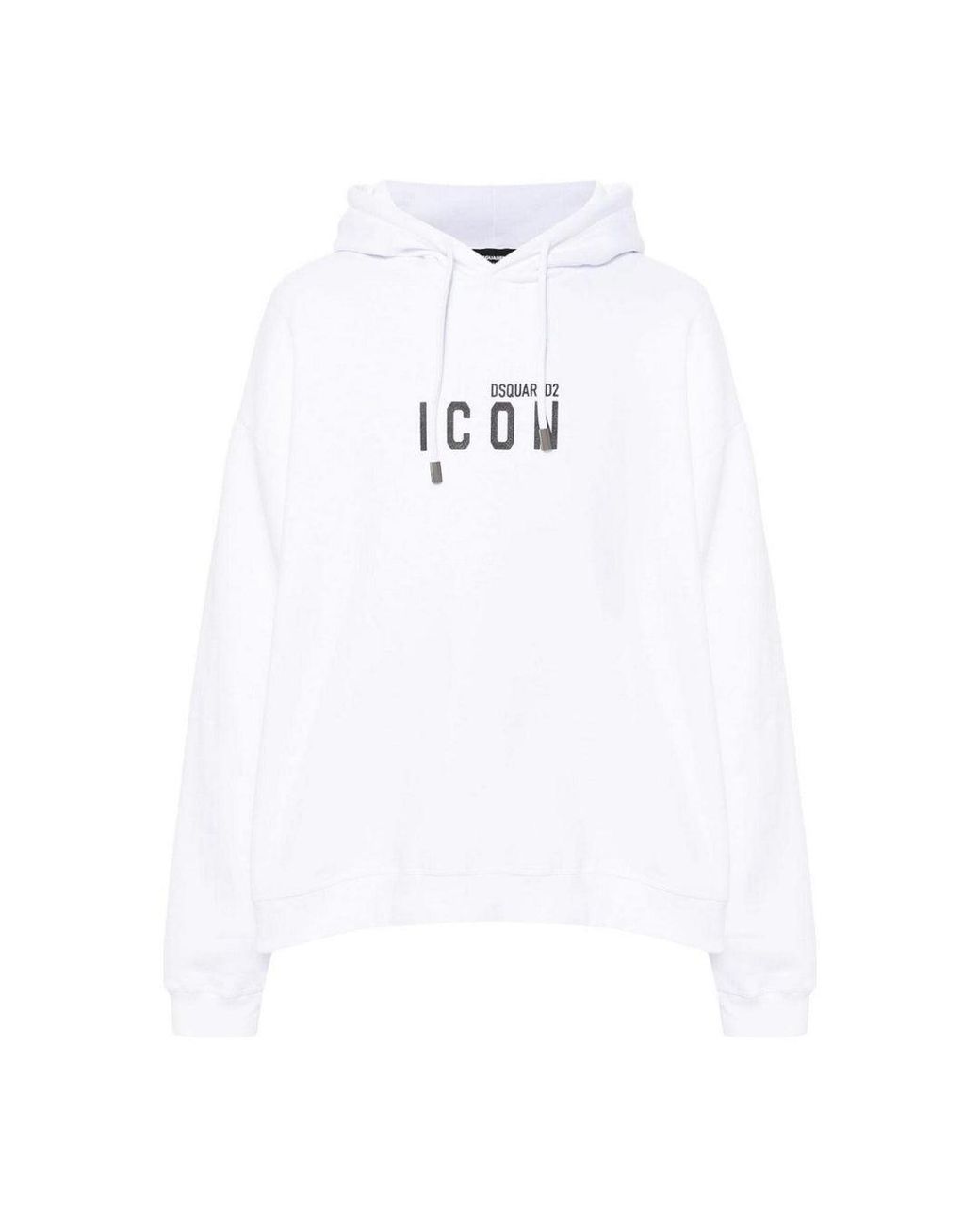 DSquared² White Hoodie Icon Logo Cotton for men