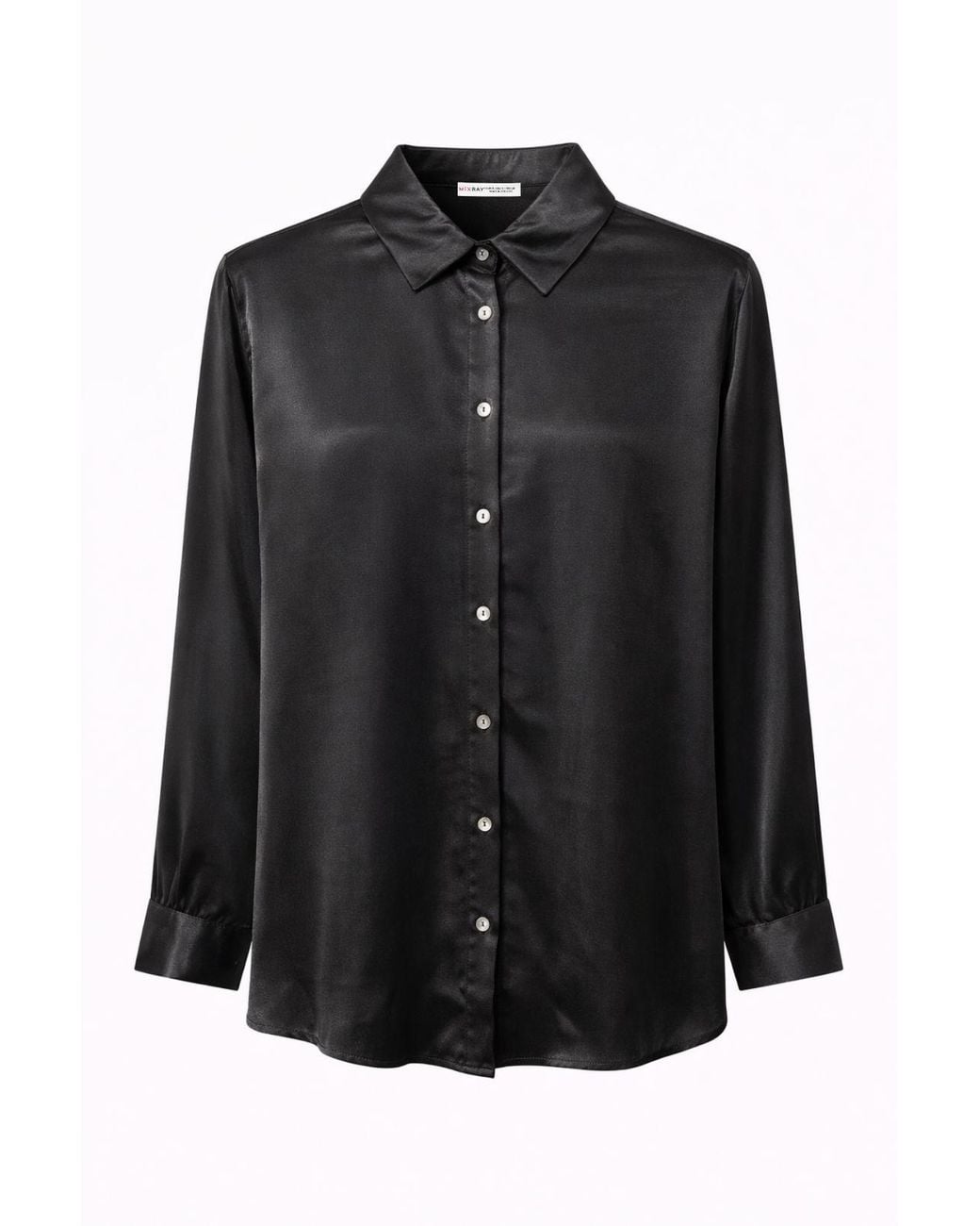 MixRay Black Viscose- Shirt