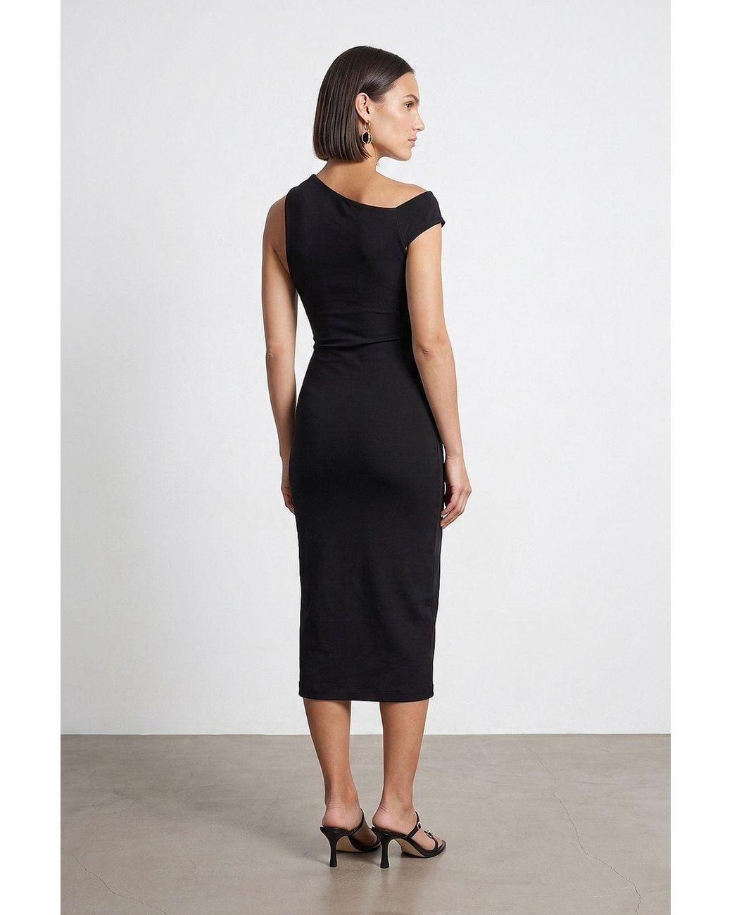 Dilvin Blue Sleeveless Bodycon Midi Dress