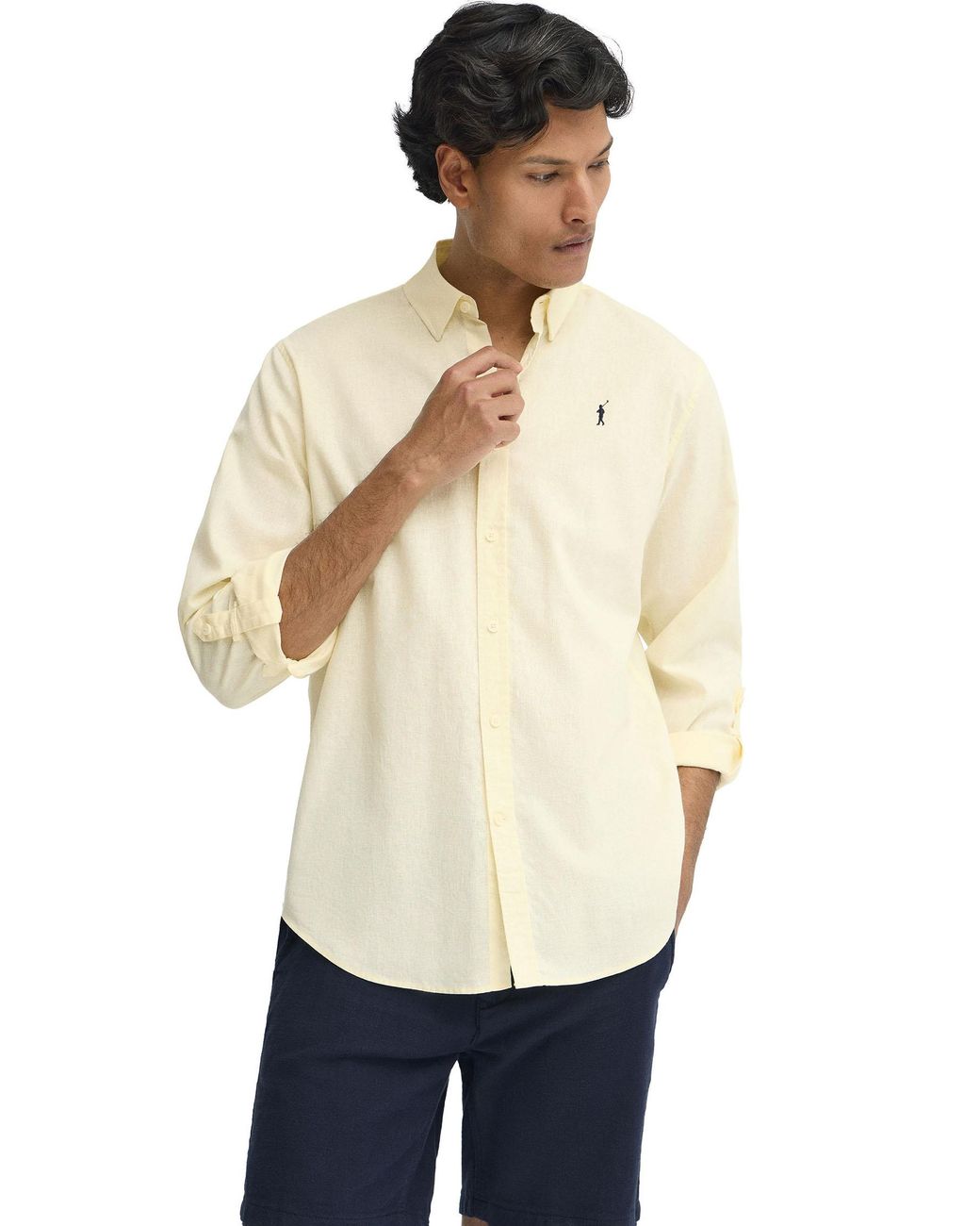 POLO CLUB Natural Long Sleeve Regular Fit Shirt Shirt-L-S23 for men
