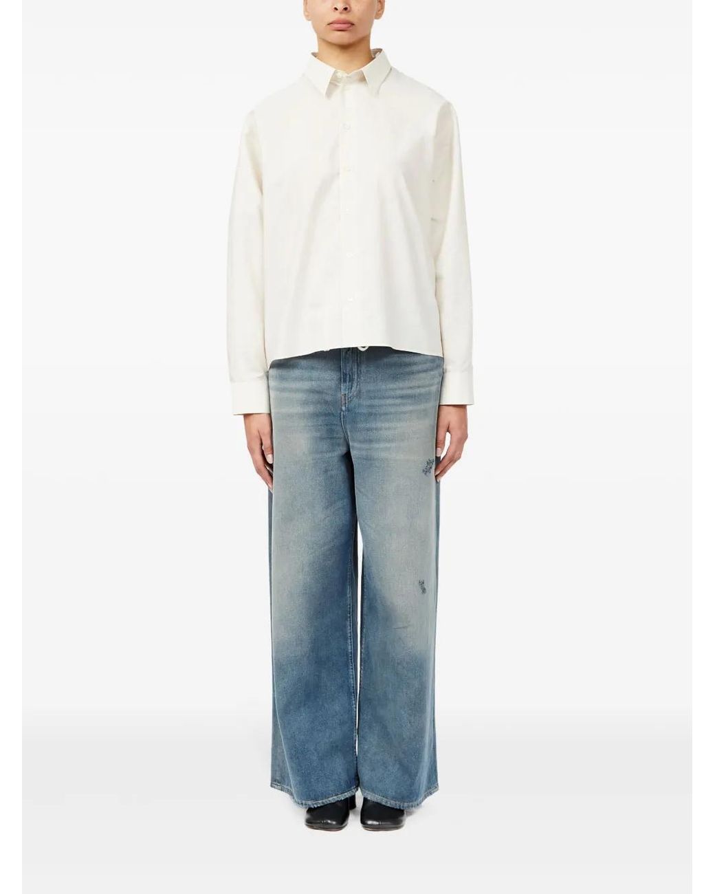 MM6 by Maison Margiela Blue Poplin Cotton Shirt