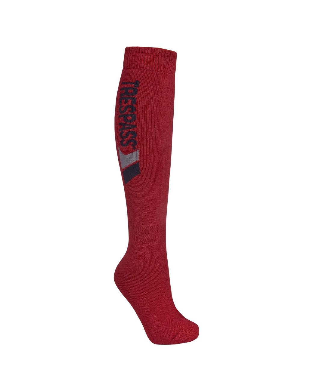 Trespass Red Adults Tech Luxury Merino Wool Blend Ski Tube Socks