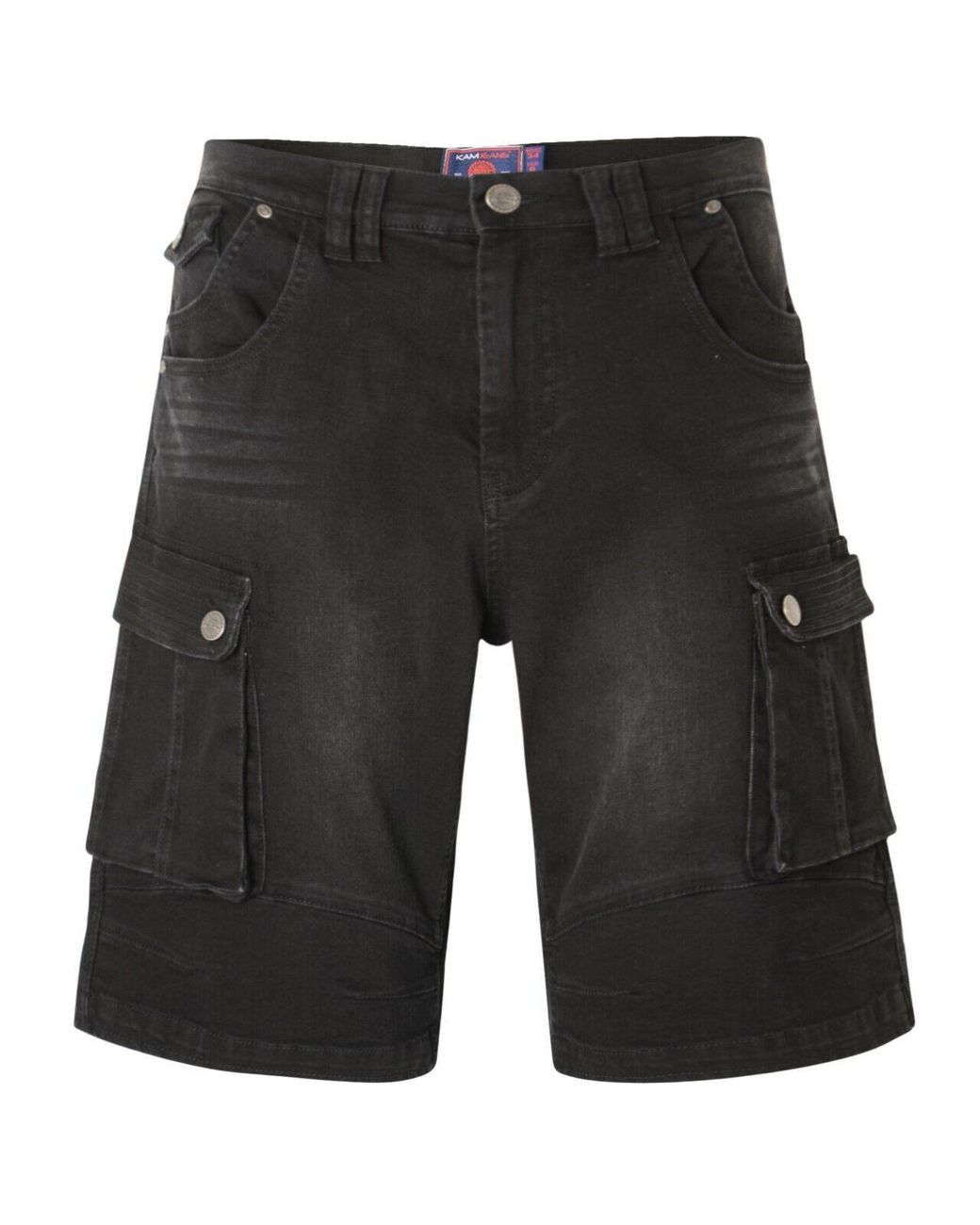 KAM Jeanswear Black Kam Big & Tall Denim Cargo Shorts for men