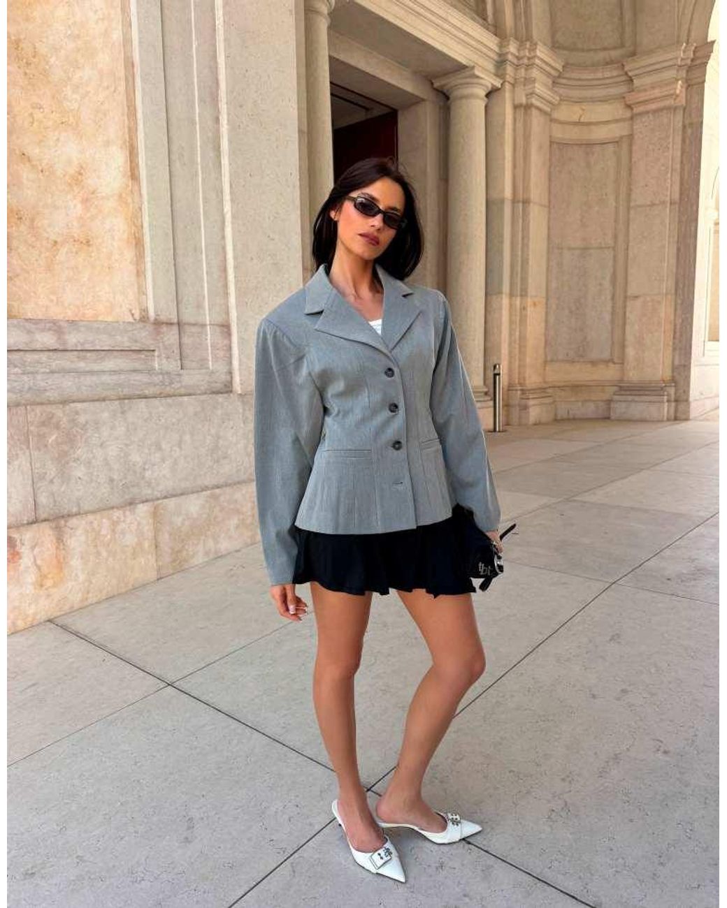 Labelrail Gray X Barbara Ines Scuplted Tailored Jacket