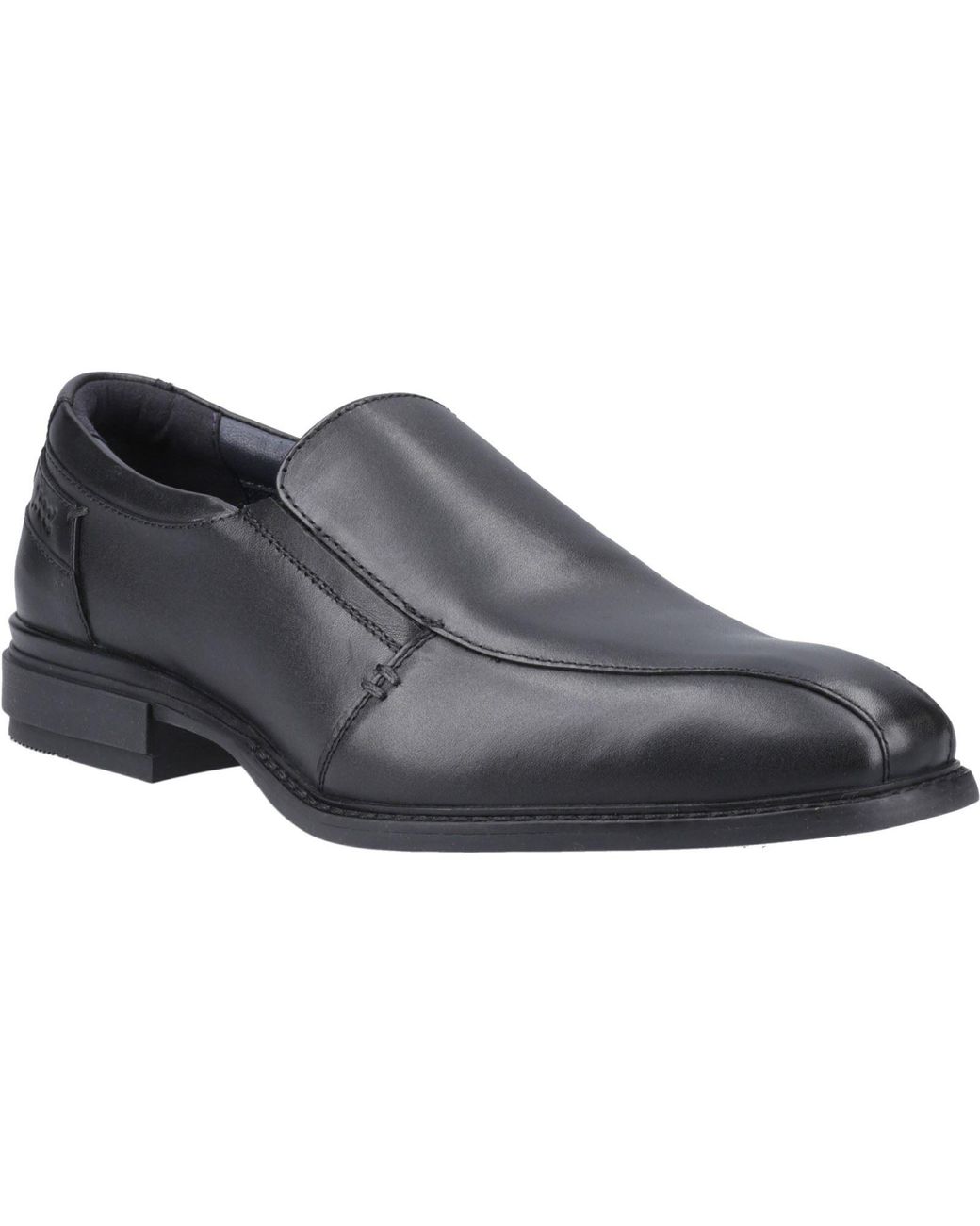 Pod Black Spear Leather Slip-On Shoes for men