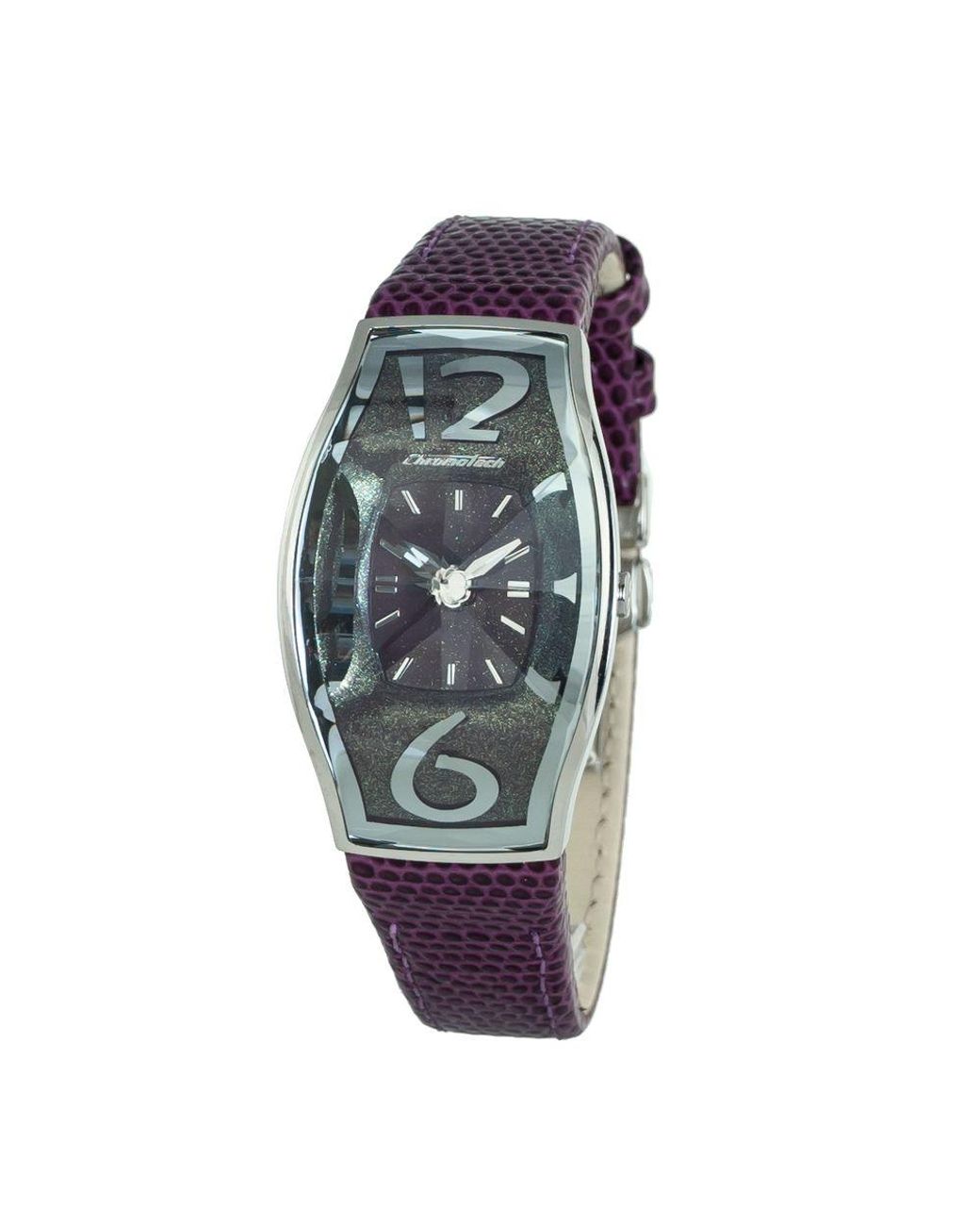 Chronotech Multicolor Purple Leather Watch