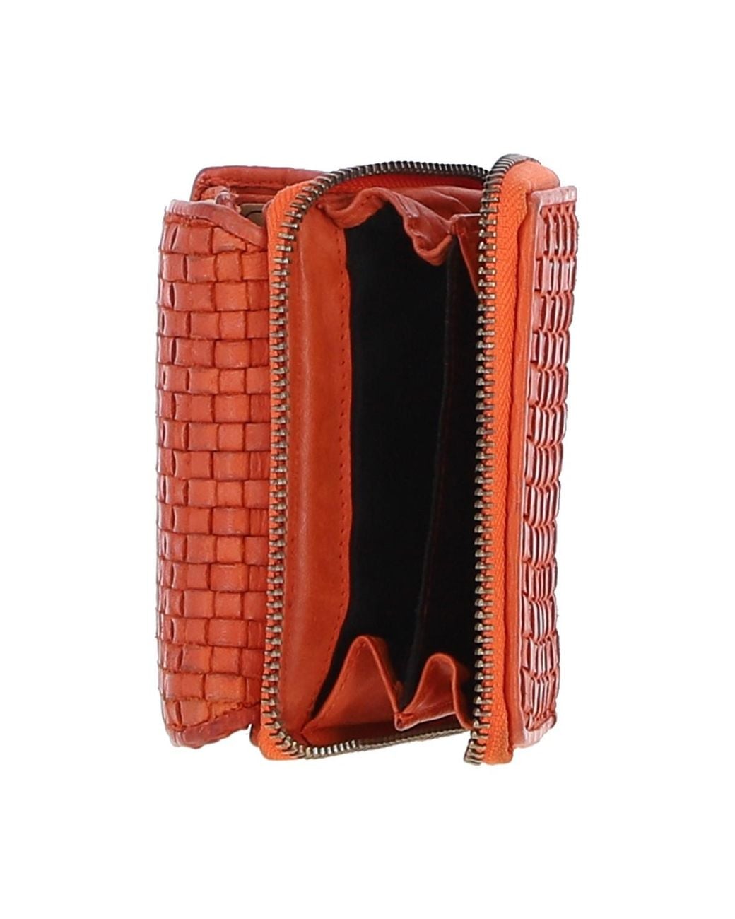 Ashwood Leather Red Vintage Woven 7 Card Purse