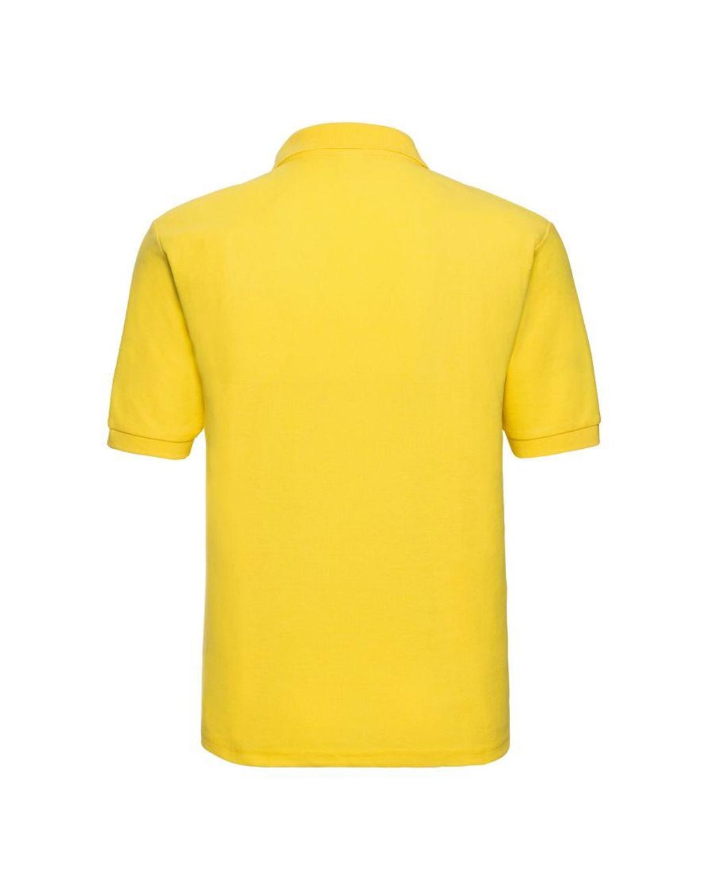 Russell Yellow Polycotton Pique Polo Shirt for men