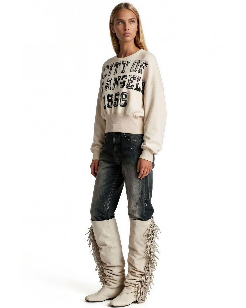 Busem Natural Cotton-Blend Sweatshirt