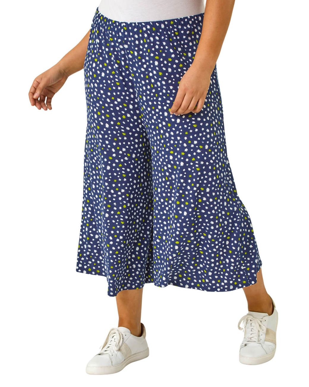 Roman Blue Curve Abstract Spot Culotte