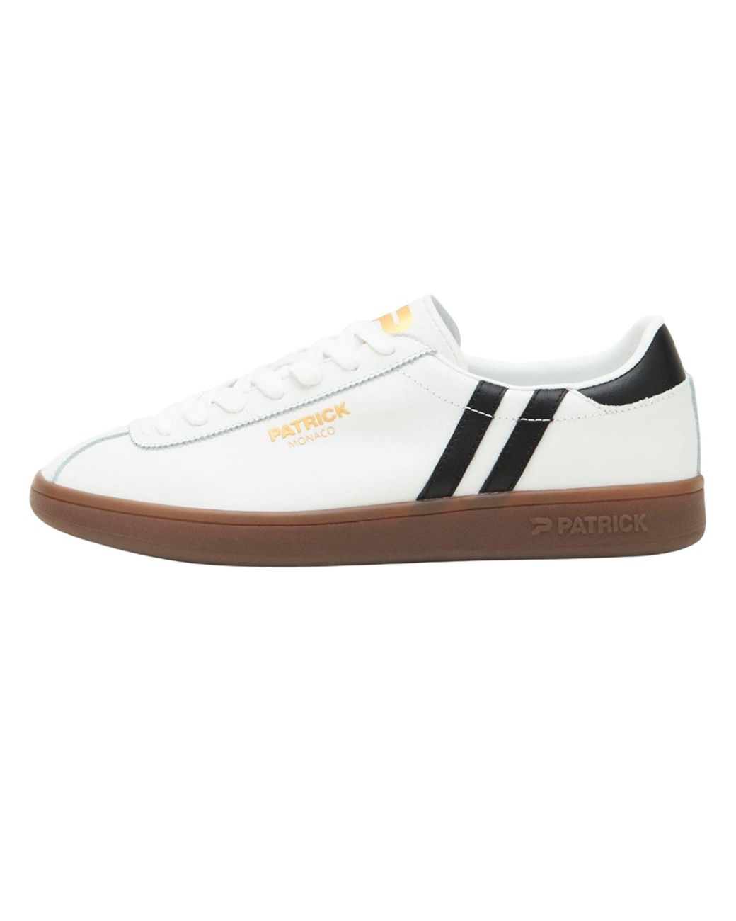 Patrick White Monaco Suede Cupsole Trainers /Dark Gum) for men