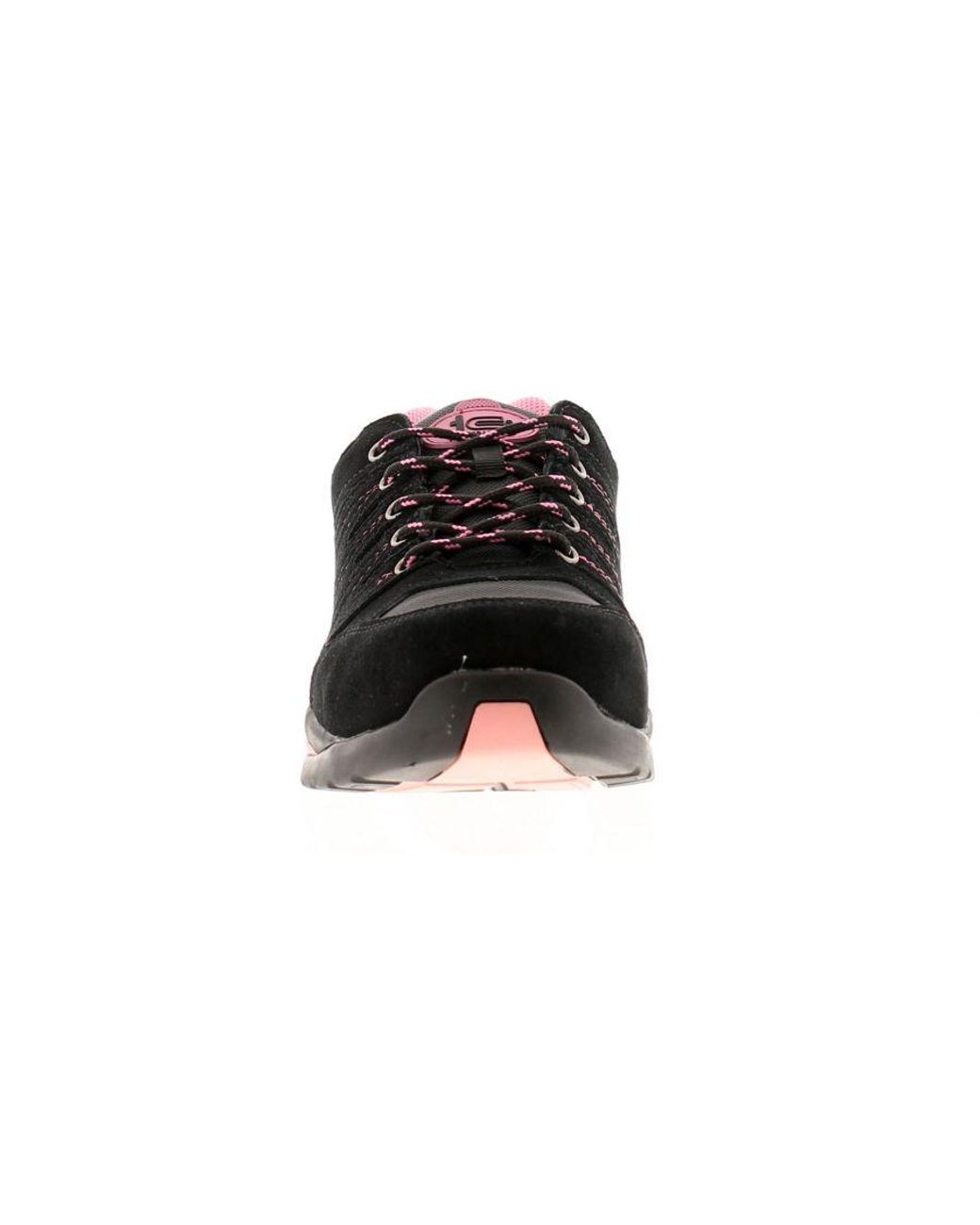 Tradesafe Black Safety Shoes Trainers Force Suede Leather Lace Up