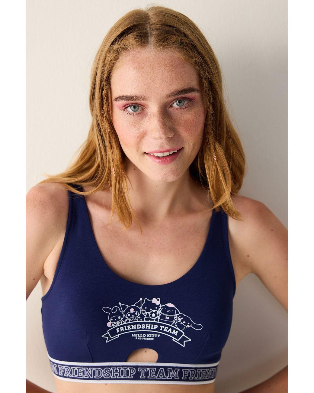 Penti Blue Printed Cotton Jersey Bralette