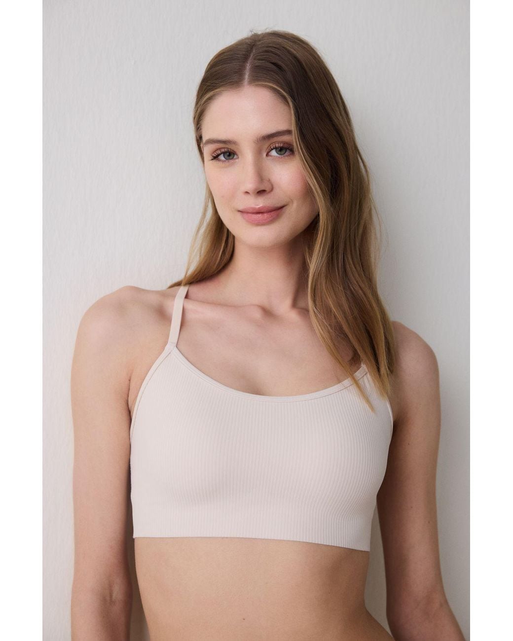 Penti Natural Ribbed Knit Bralette