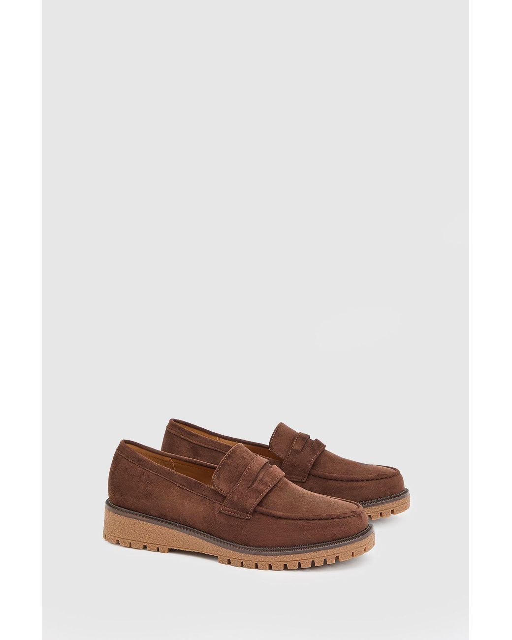 Good for the Sole Brown Sidnie Faux Suede Super Padded Loafers
