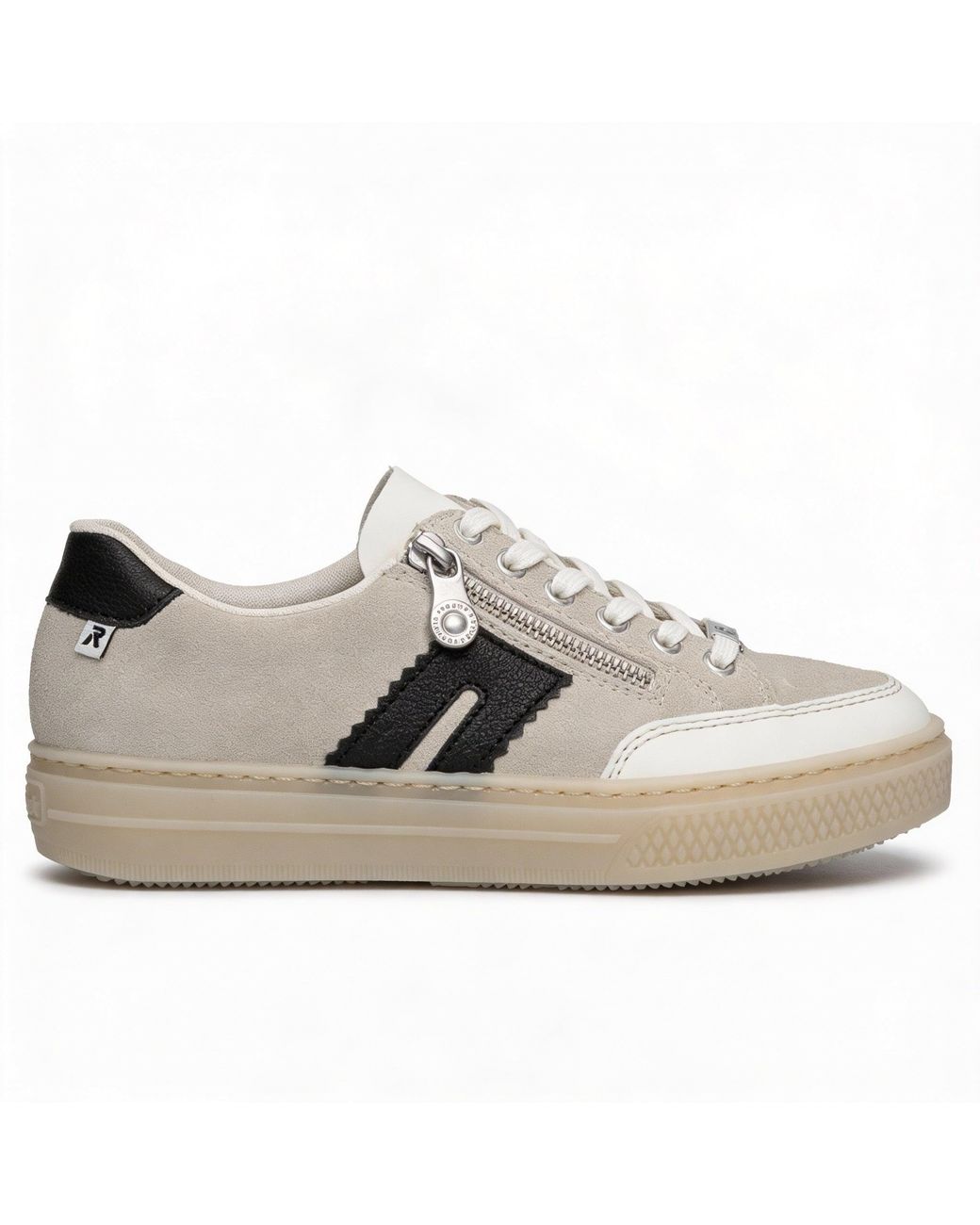 Rieker White Enya Court Trainers Off