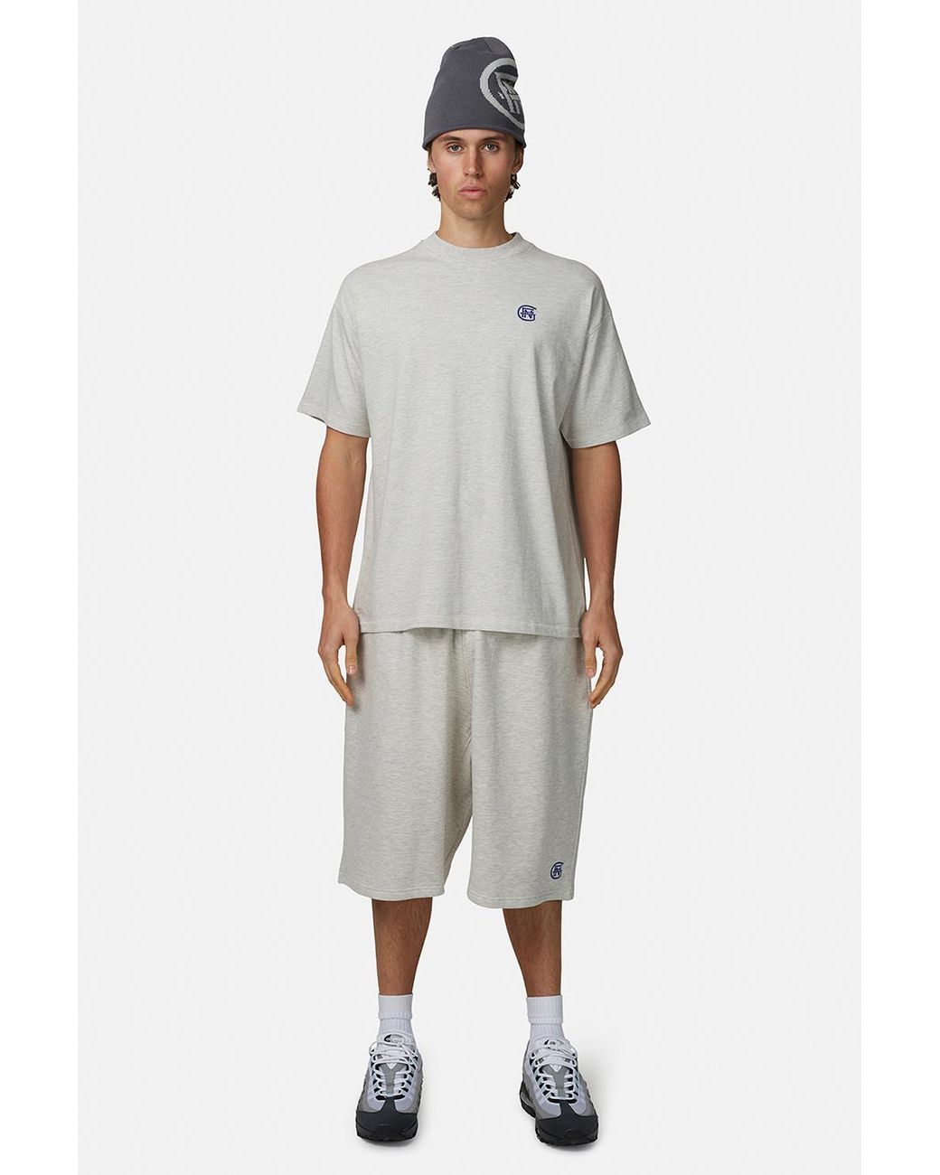 Good For Nothing White Relaxed Monogram Tee for men