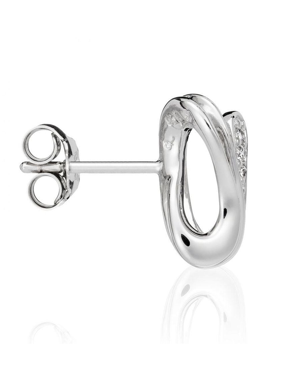 Orphelia Metallic 925 Sterling Stud Earrings