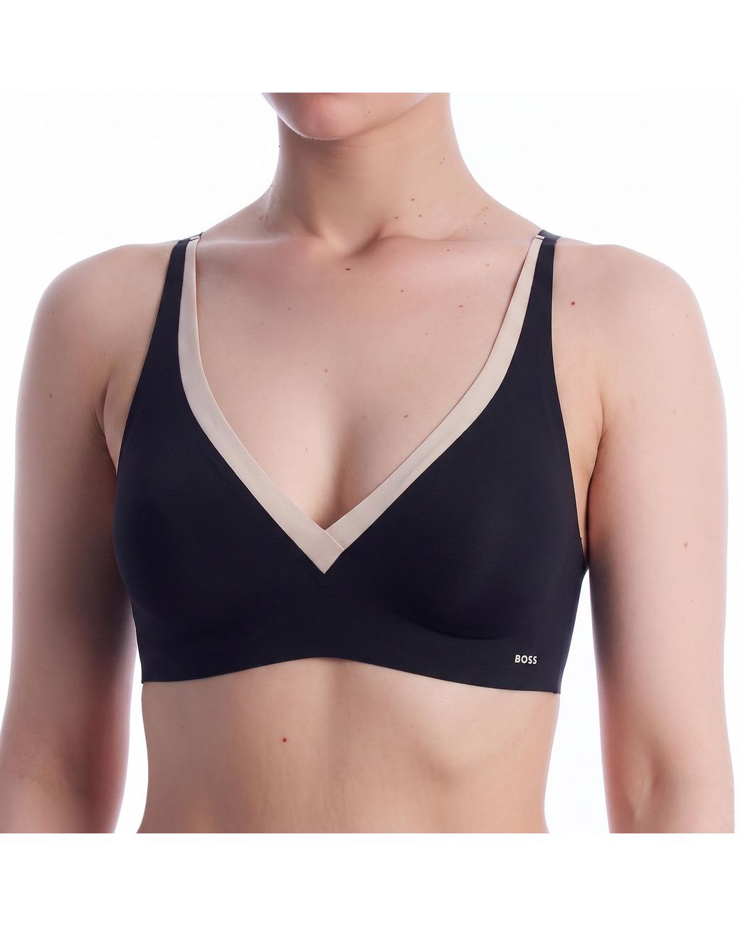 Boss Blue Two-Tone Bra With Adjustable Straps 50556262