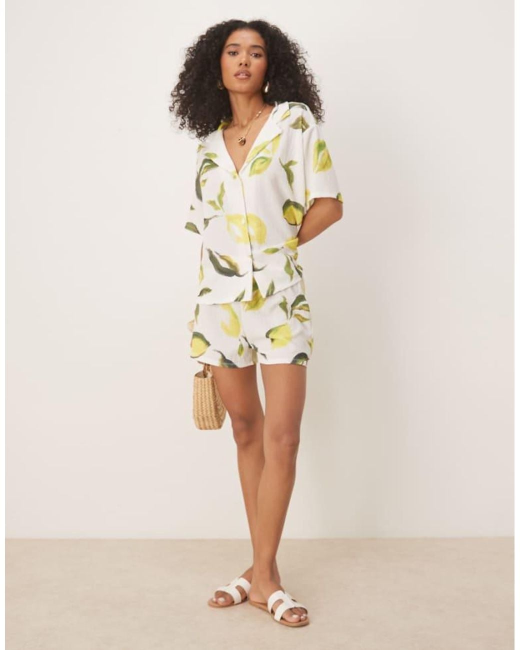 ASOS Natural Shorts Co-Ord