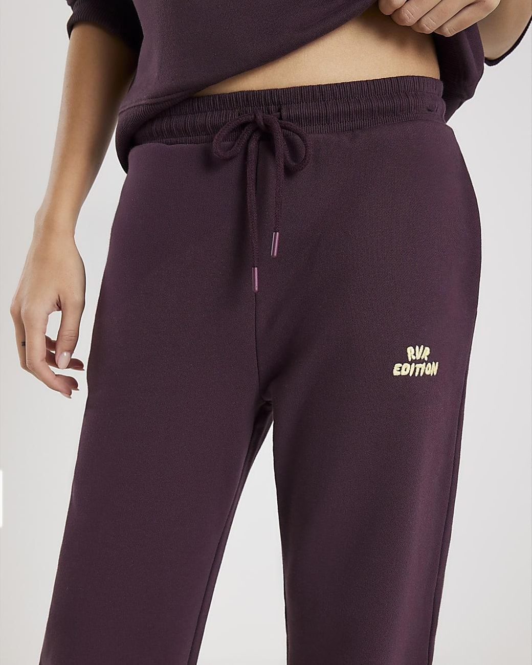 River Island Blue Joggers Rvr Edition Cuffed Ankle Cotton