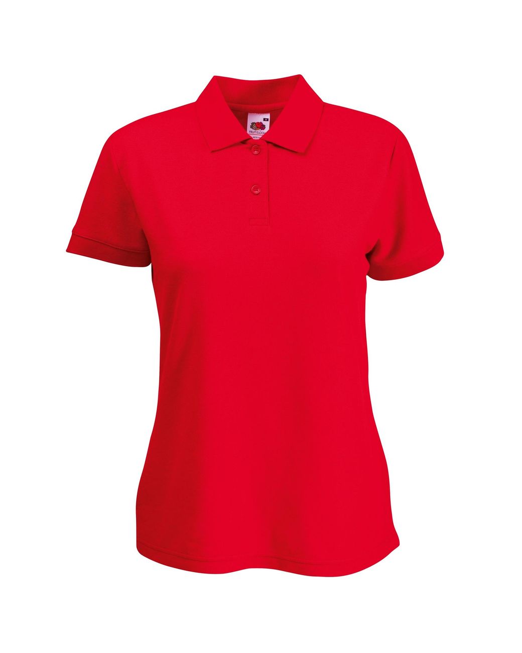 Fruit Of The Loom Red Lady-Fit 65/35 Short Sleeve Polo Shirt