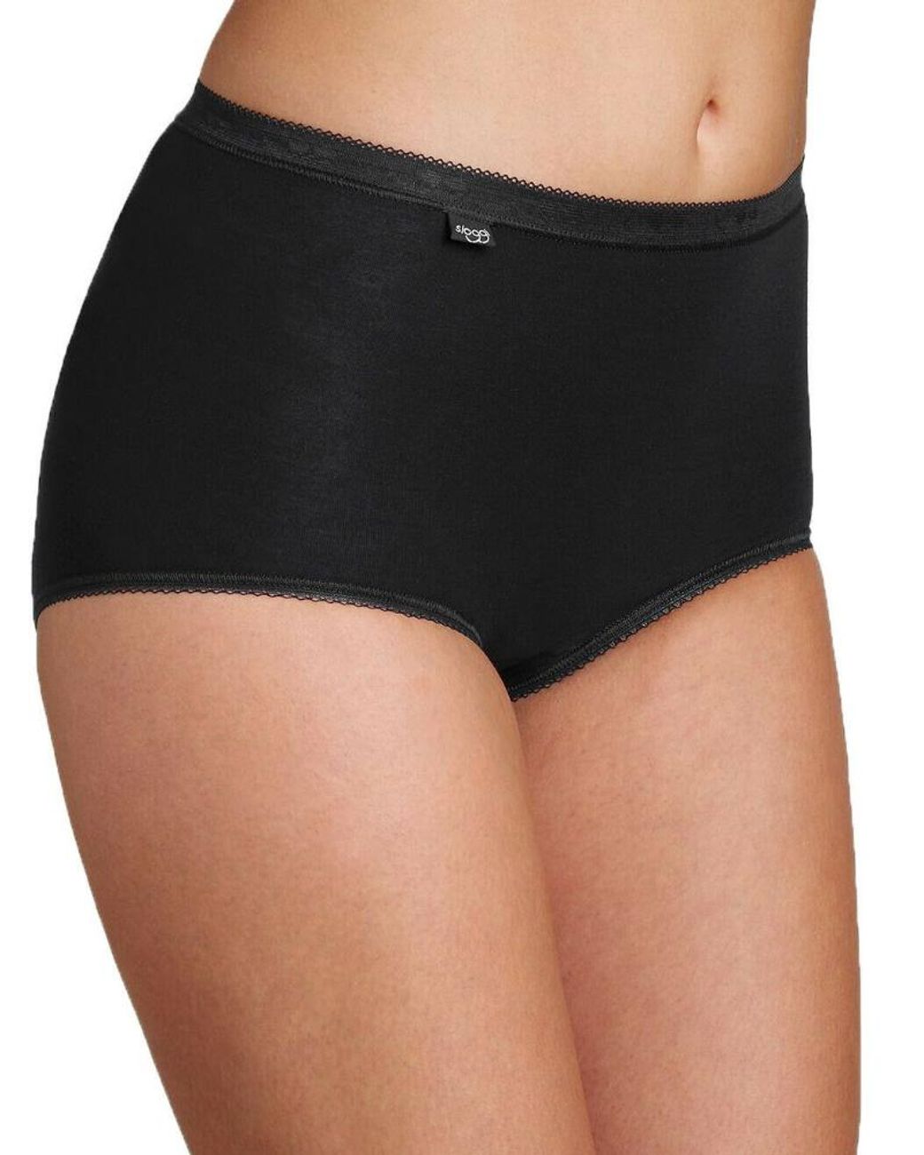 Sloggi Black Basic+ Maxi Briefs 4 Pack