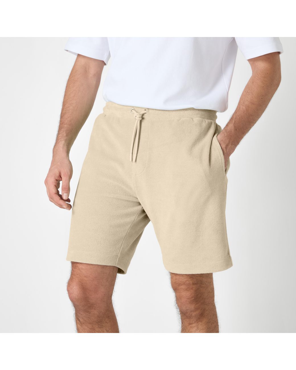 Oliver Sweeney Natural Cotton Towelling Shorts for men