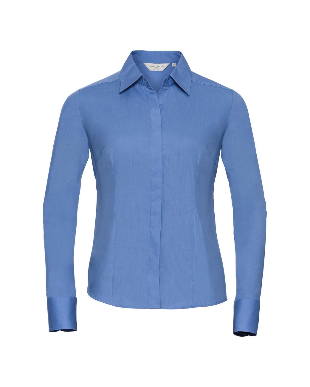 Russell Blue Collection Ladies/ Long Sleeve Poly-Cotton Easy Care Fitted Poplin Shirt (Corporate)