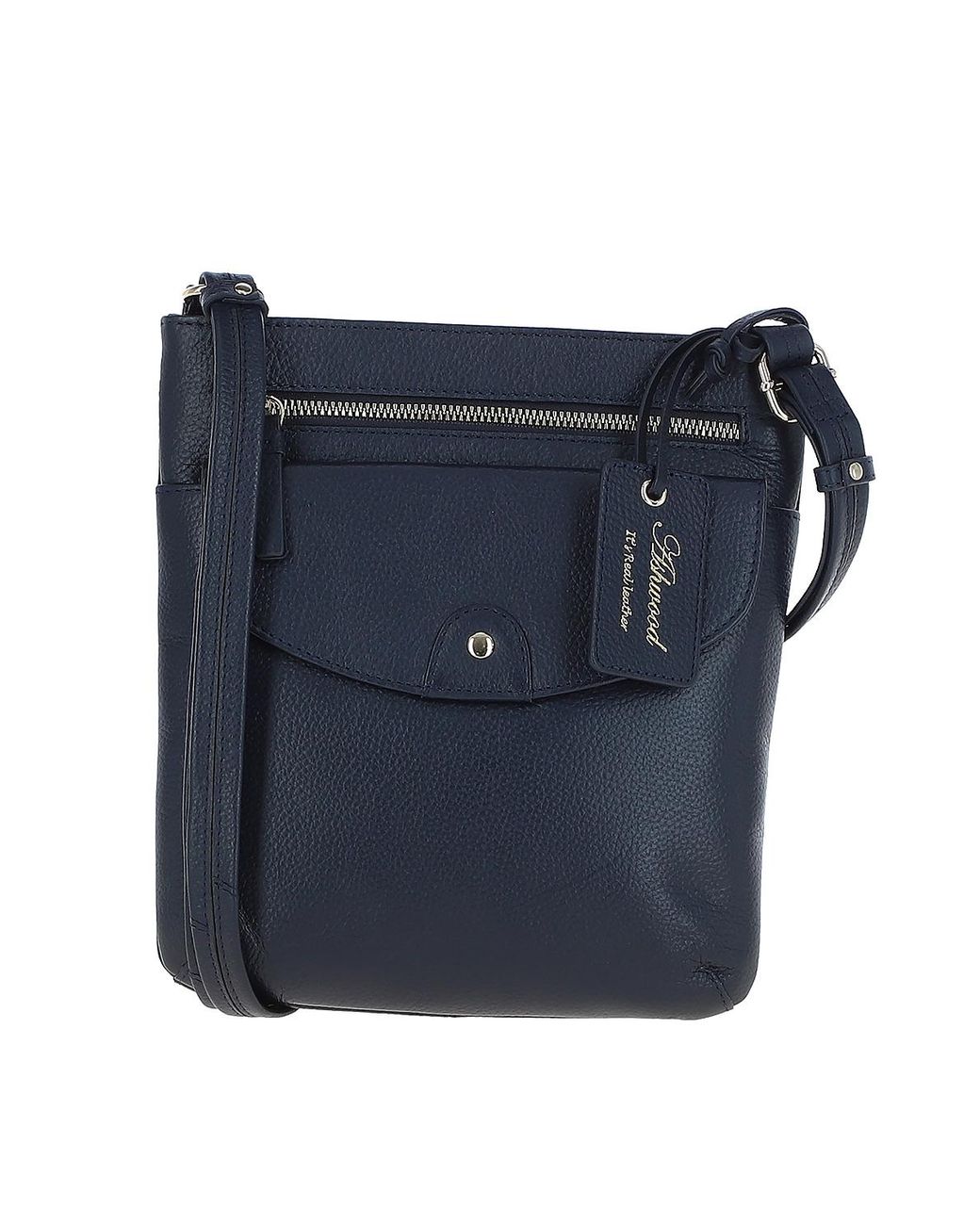 Ashwood Leather Blue 'Five Cb' Real Cross Body Bag